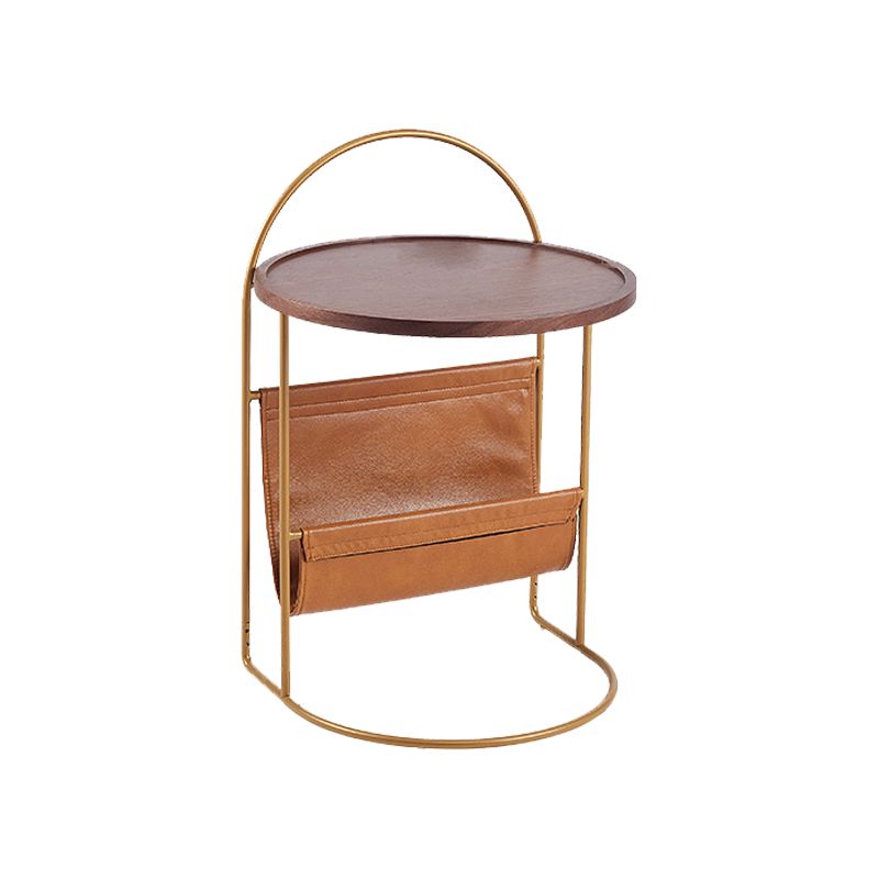 Tray Top Corner Table in Brone with Storage C Side Accent Side  Table