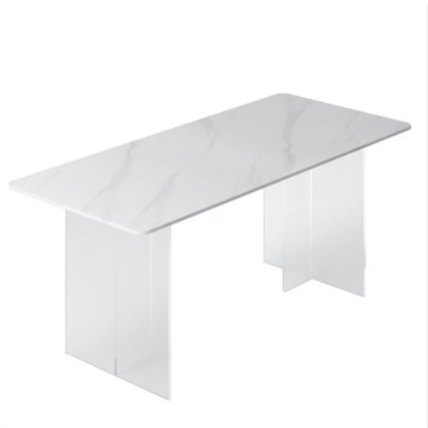 Medieval Modern Stone Dining Table Acrylic Base Table for Dining Room