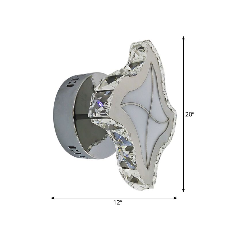 Luminaire mural en cristal à facettes LED