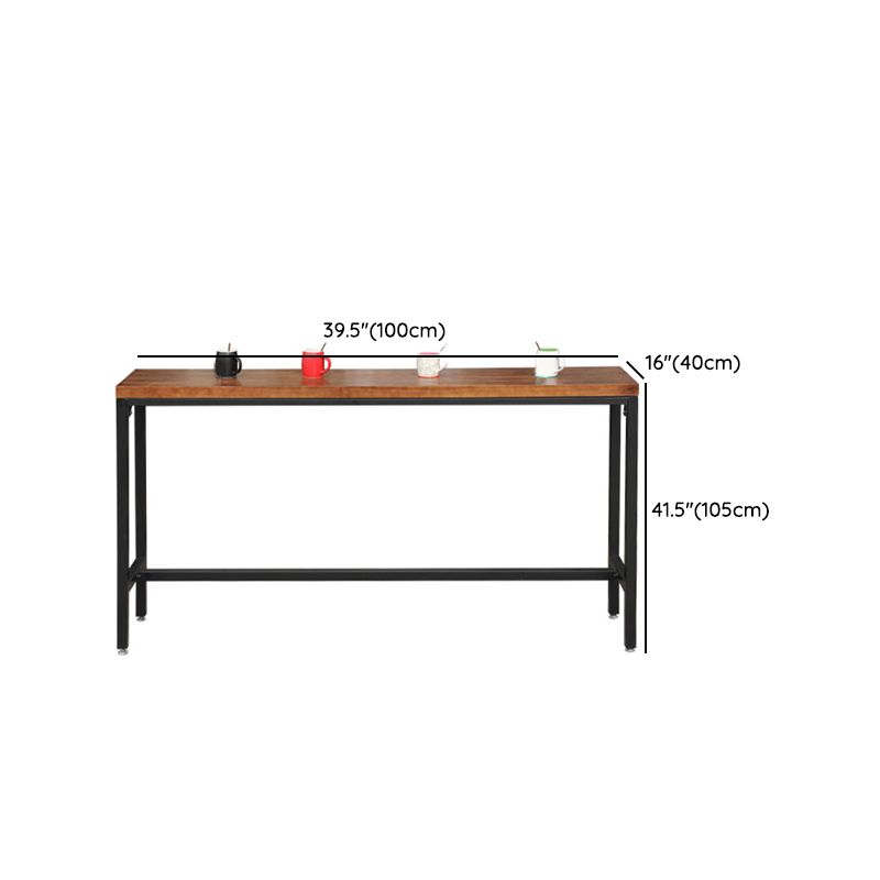 Rectangle Bar Pub Table Set 1/5 Pcs Iron Frame Bar Table and Stools