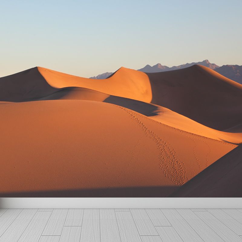 Modern Dune View Wallpaper Mural Yellow Stain Resistant Wall Art for Living Room