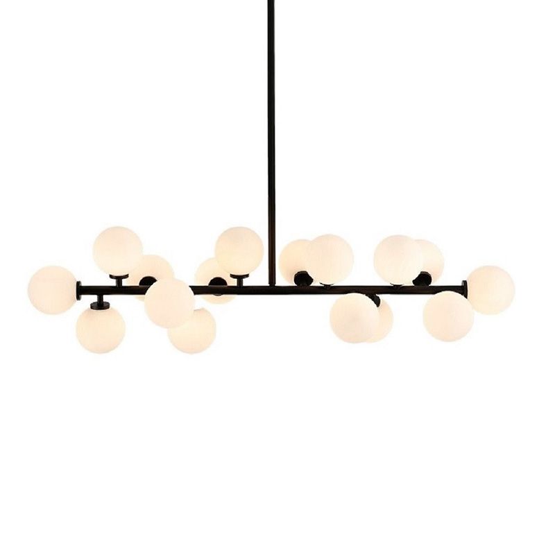 Contemporary Simple Island Light 16-Bulbs Globe Shade Pendant Lights for Dining Room