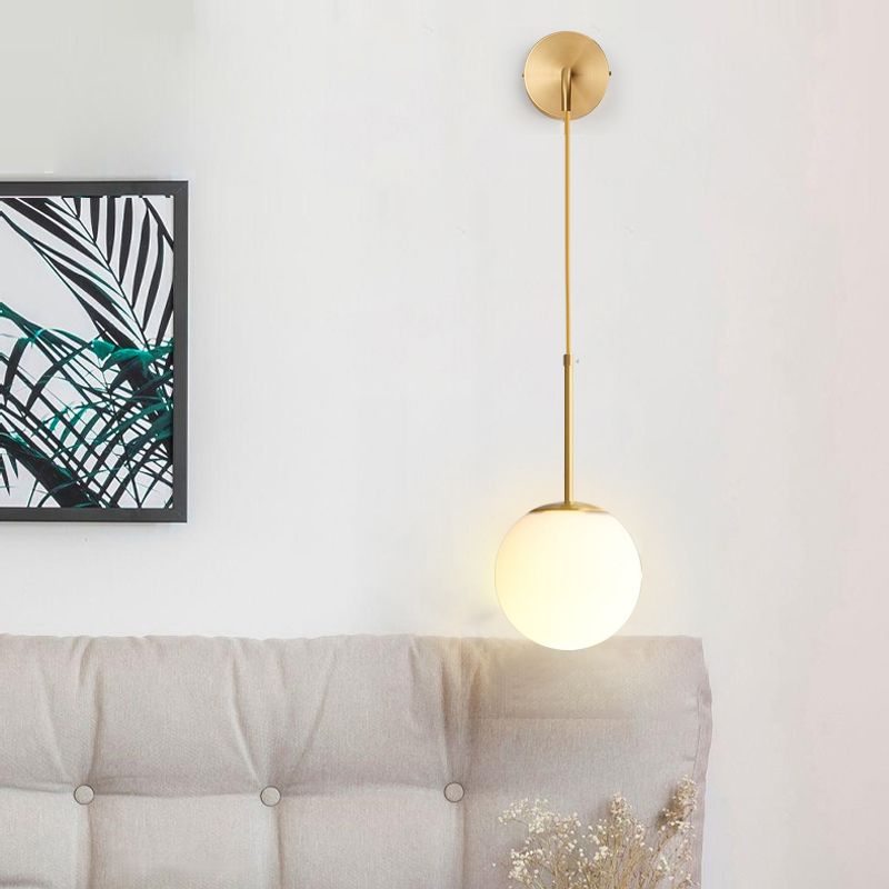 Moderne Stil Kugel Wandlampe Lichtglas 1 leichte Wand montierte Beleuchtung