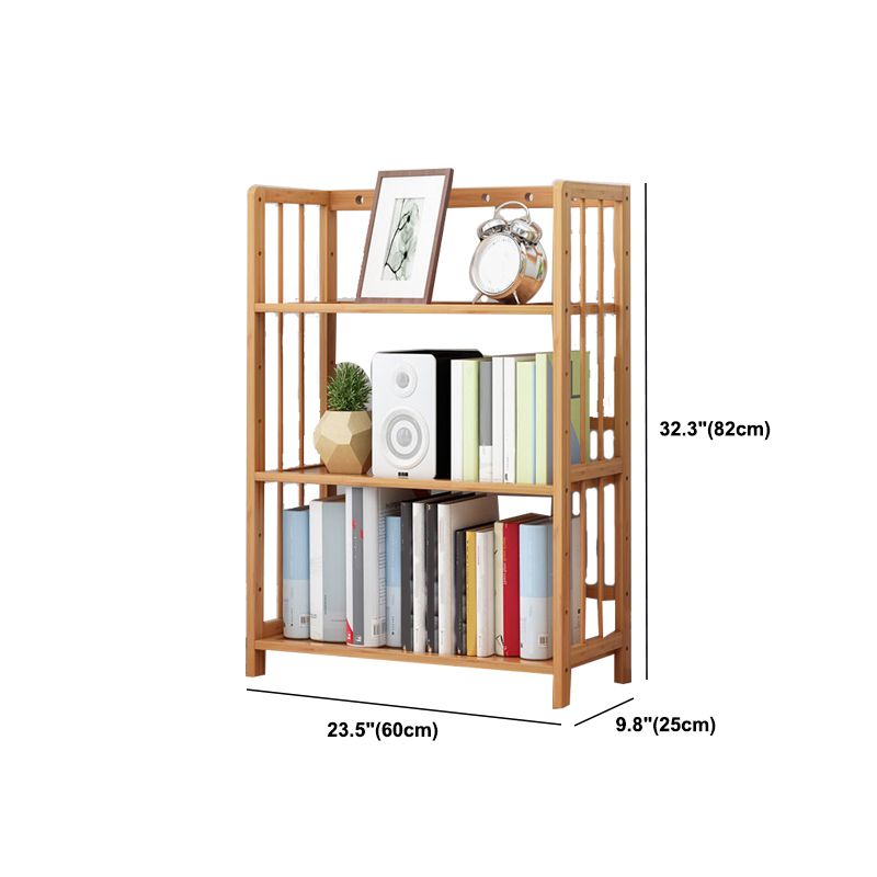 Modern Natural Book Shelf Bamboo Open Back Shelf Bookcase for Home