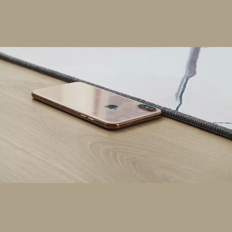 Blue Contemporary Area Rug Polyester Abstract Carpet Non-Split Backing Rug for Home Decor