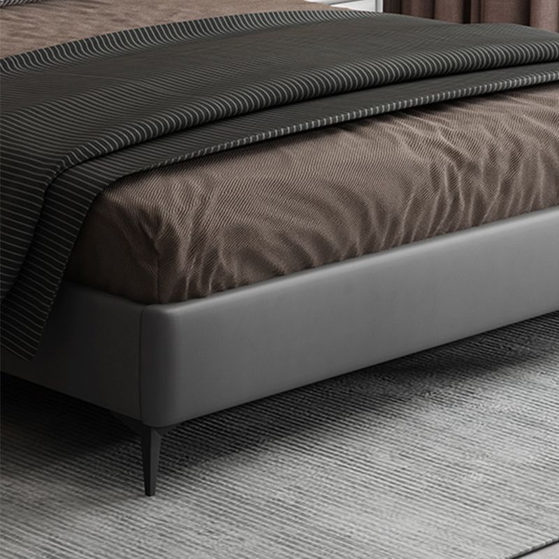 Modern Wood and Upholstered Platform Bed Frame Mattress Included Bed