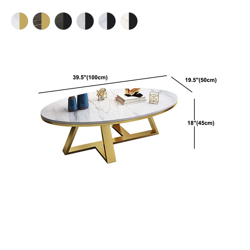 Slate Cross Legs Coffee Table Modern Minimalist Coffee Table