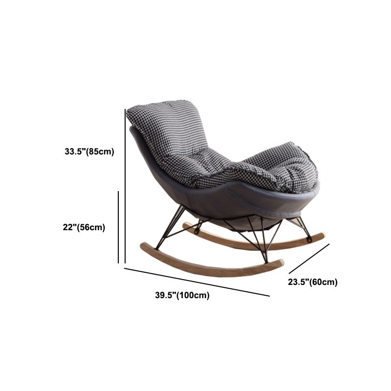 Solid Wood Rocking Chair Modern Rocker Chair with Removable Cushions