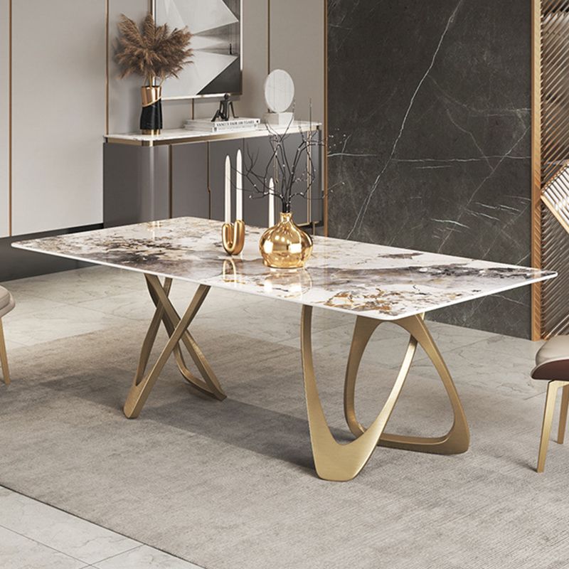 Nordic 1/3/4/5/8 Pieces Dining Set Rectangle Stone Dining Table for Dining Room