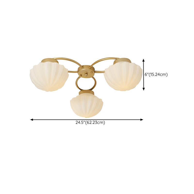 Modern Simple Iron Ceiling Light Hemisphere Shape Ceiling Lamp for Bedroom