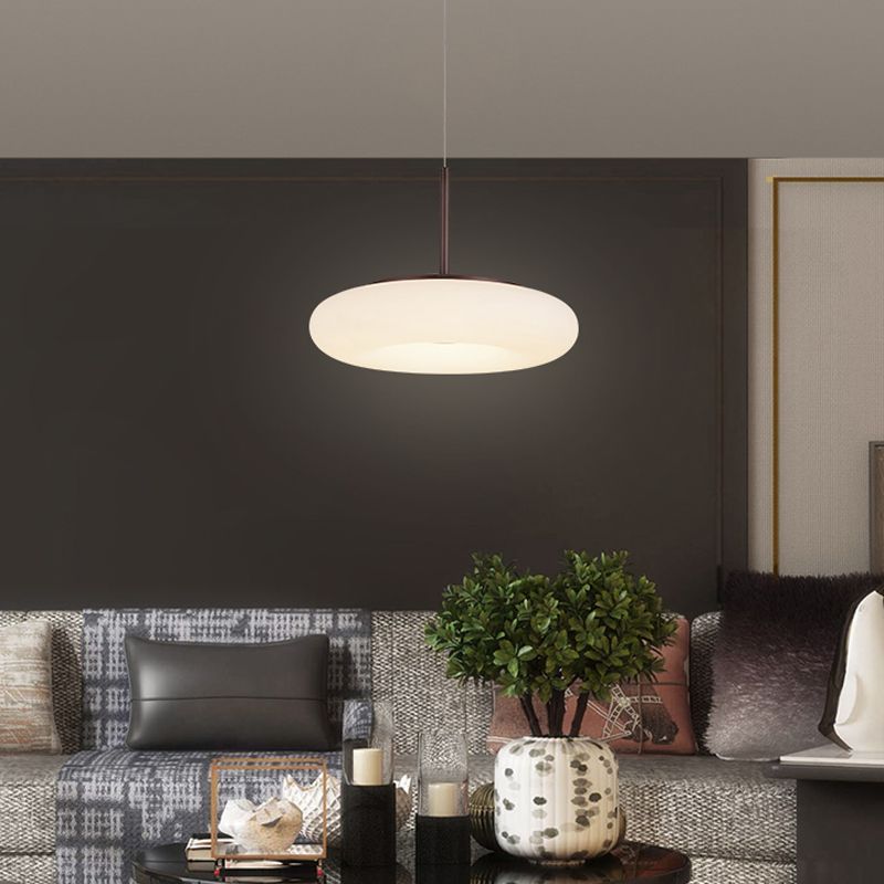 Salle de salle à manger circulaire LED PENDANT MÉTALLAL MINMINATION ÉCLAIR