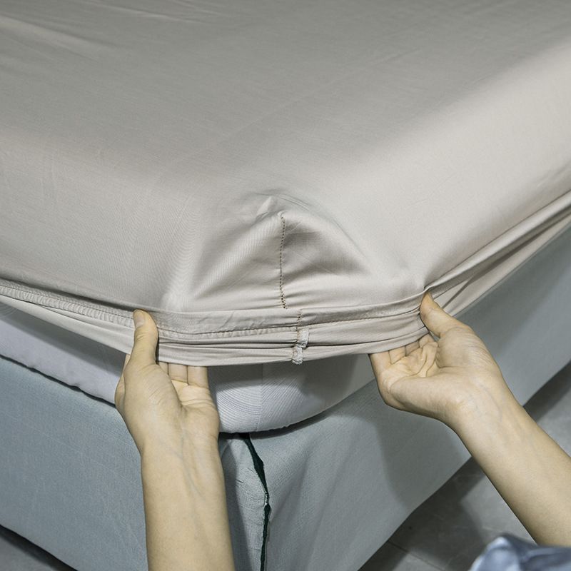 Sateen Weave Sheet Whole Colored Soft Breathable Fitted Sheet