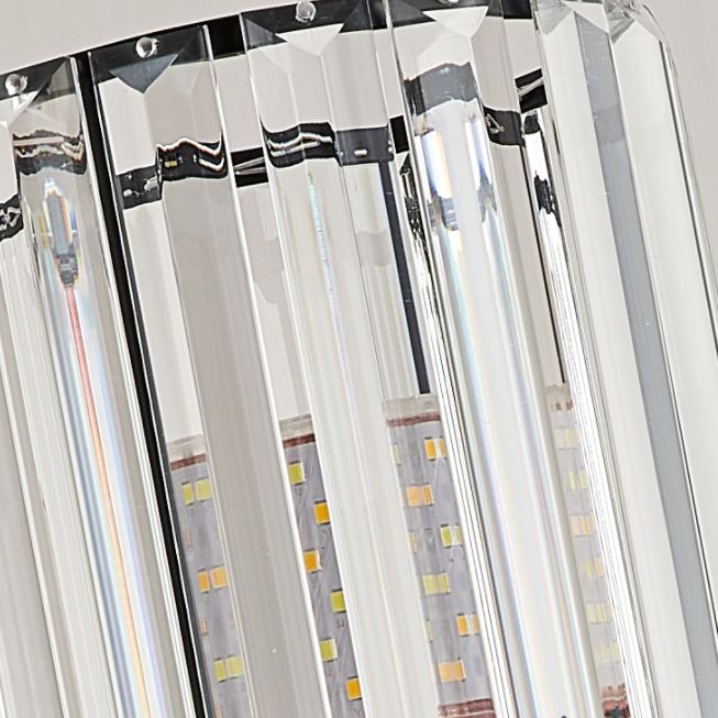 Contemporary Clear Glass Wall Lighting 1-Light Cylinder Sconce Light for Bedroom