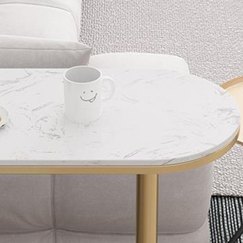 Marble Top Bar Table Contemporary Metal Frame Pub Table with Storage