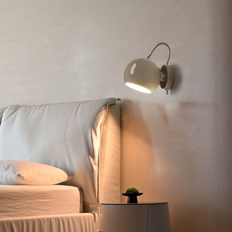 Metal Dome Shape Wall Sconce Modern Style 1 Light Wall Light Sconce