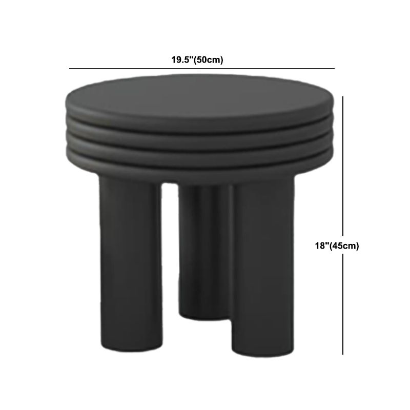 Contemporary Round Coffee Table Wooden Cocktail Table with 3 Legs