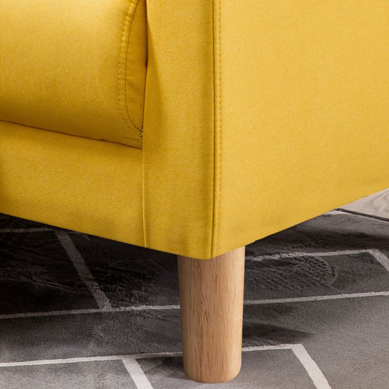 3-Seater Single Cushion Sofa Scandinavian Linen Sofa with 3 Pillows