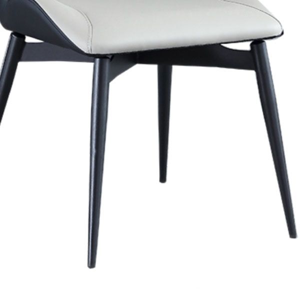 Modern Coffee Shop Wingback Chair Leather Matte Finish Dining Chair