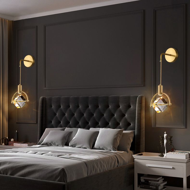 Leichter extravaganter Stil rechteckiger Wandleuchterkristall 1 Leichte Leuchten