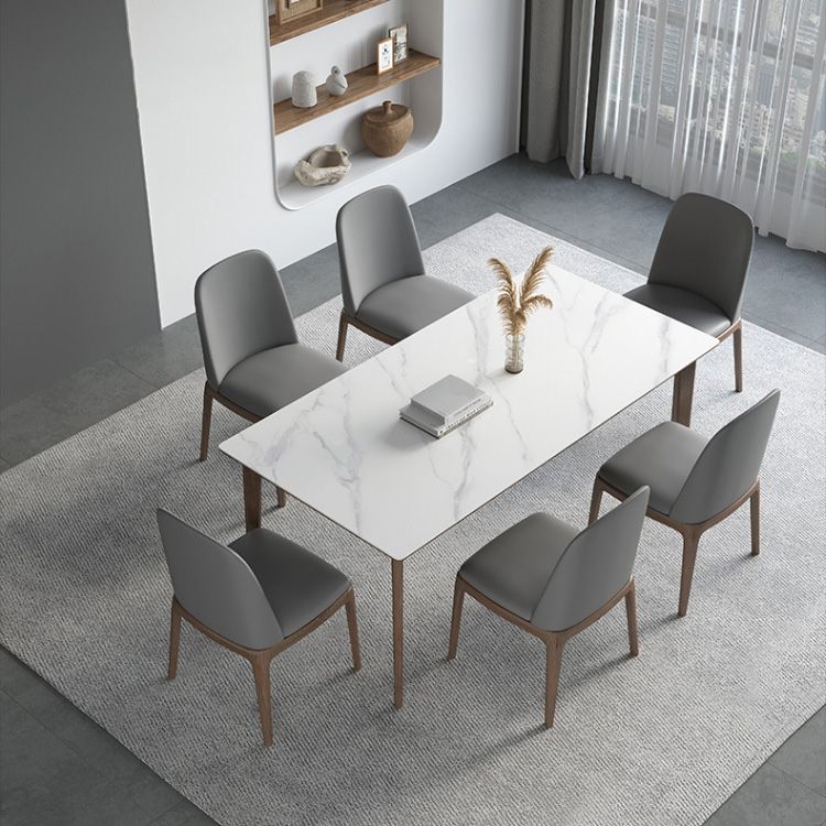 Medieval Modern 4 Legs Dining Table Stone Table for Dining Room
