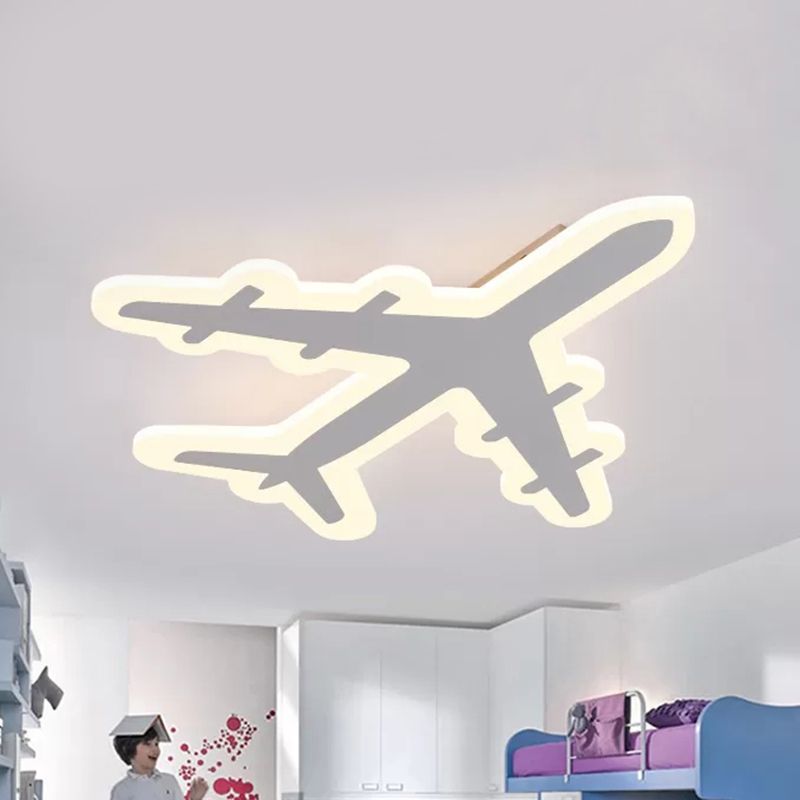 Plafonnier en forme d'avion, plafonnier moderne en acrylique, luminaire décoratif de plafond, idéal pour une chambre d'enfant