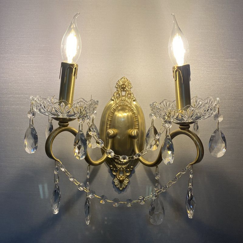 Kristall Kerze Wandleuchte Moderne Stil Multi -Lichter Wandmontagelampen