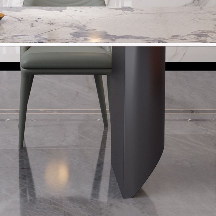 Contemporary Sintered Stone Rectangle Table Set 1/4/5/7 Pieces Dining Set