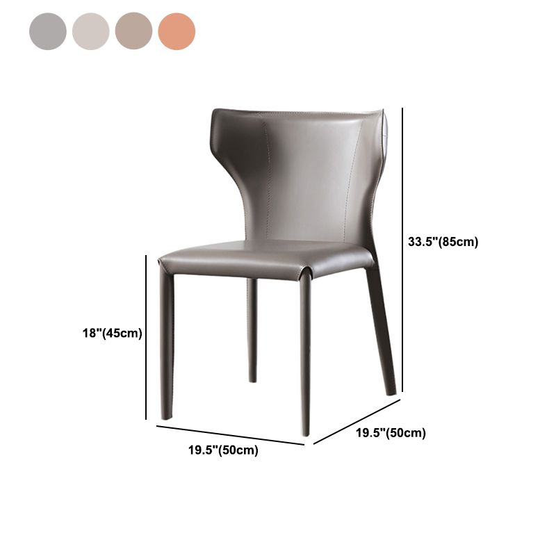 Modern Leather Dining Side Chairs Wingback Side Chair for Restaurant Use