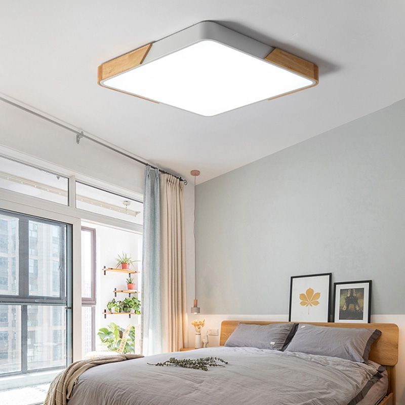 Plafonnier LED de Style macaron moderne, montage encastré géométrique en fer pour chambre à coucher