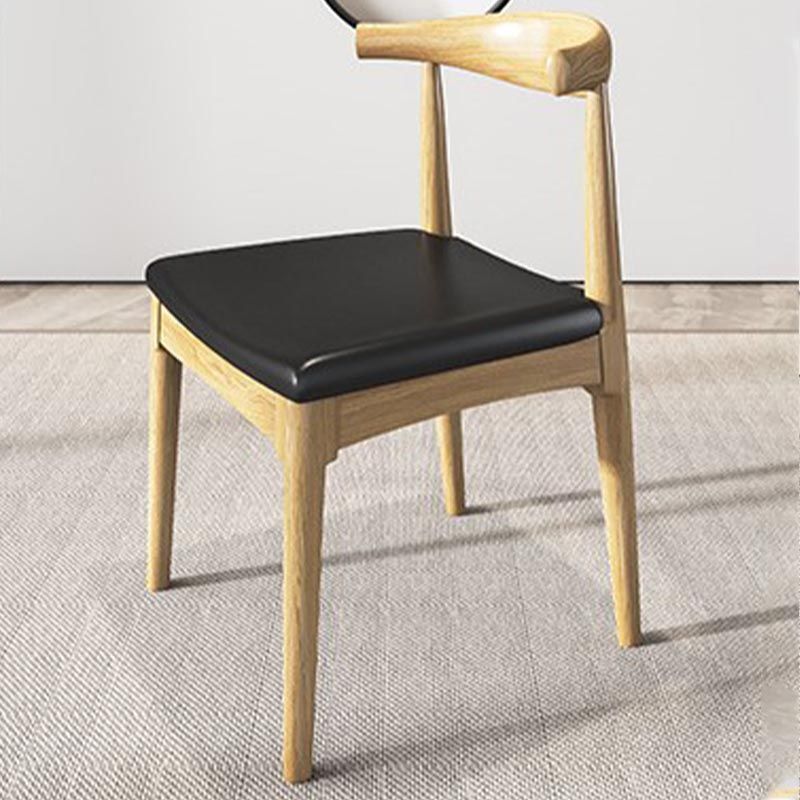 Pine Wood Dining Chair Industrial Open Back Dining Side Chair