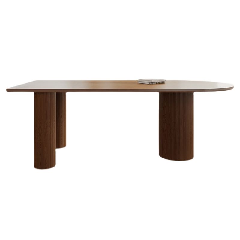 Massivholz zeitgenössischer Freiform Tisch Holz Top Esstisch für Esszimmer