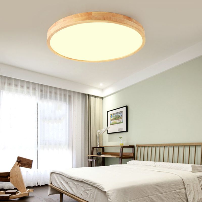 Bois 1 lumière encastré plafonnier luminaire moderne chambre encastré luminaires