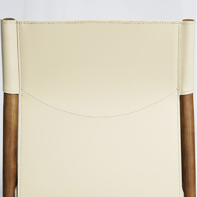 Modern Indoor Armless Dining Chairs Upholstered Linen Fabric Chair