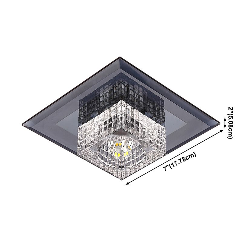 Lampada da soffitto geometrica per montaggio a incasso Plafoniera moderna per montaggio a incasso con foro da 3 '' dia