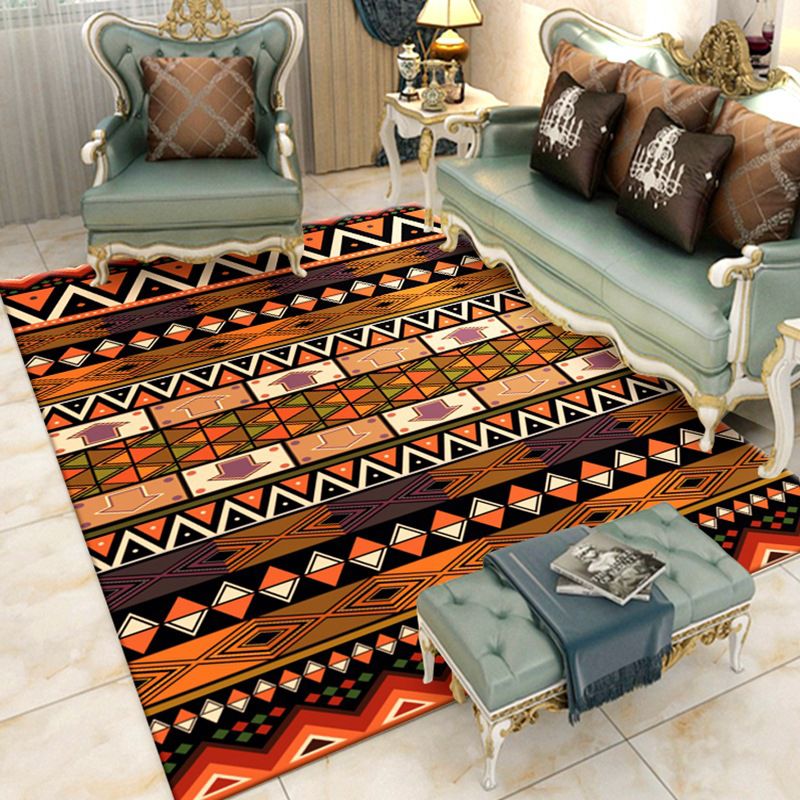 Rapis de salon américain multi-couleurs Southwestern Print Carpet Polypropylène Anti-Slip Machine Wasable Ratable
