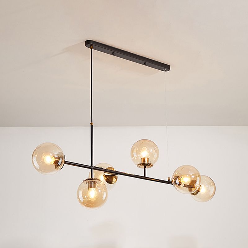 Modern Dining Pendant Lamp Dining Room Glass Shade Hanging Light Fixture