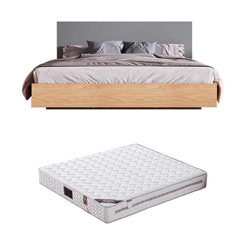 Lift Up Storage Panel Bed Rectangular Panel Platform Bed Natural