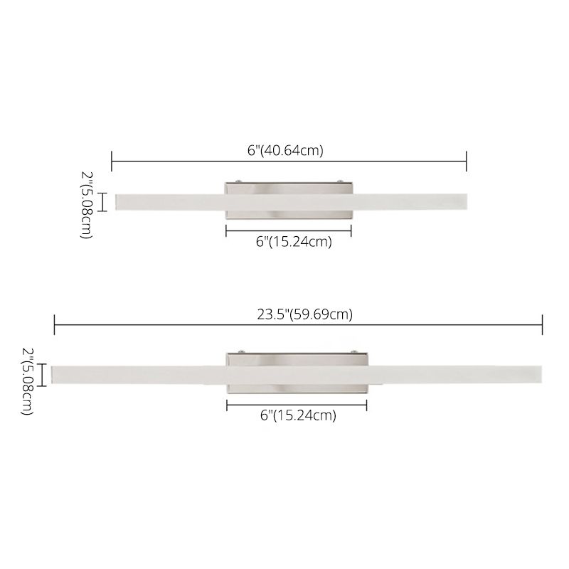 Modern Minimalist Style Linear Vanity Lighting Fixtures Stainless Steel Vanity Sconce