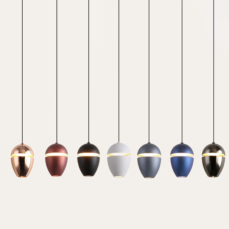 Postmodern Metal Pendant Light Aluminum LED Suspension Light for Bedside