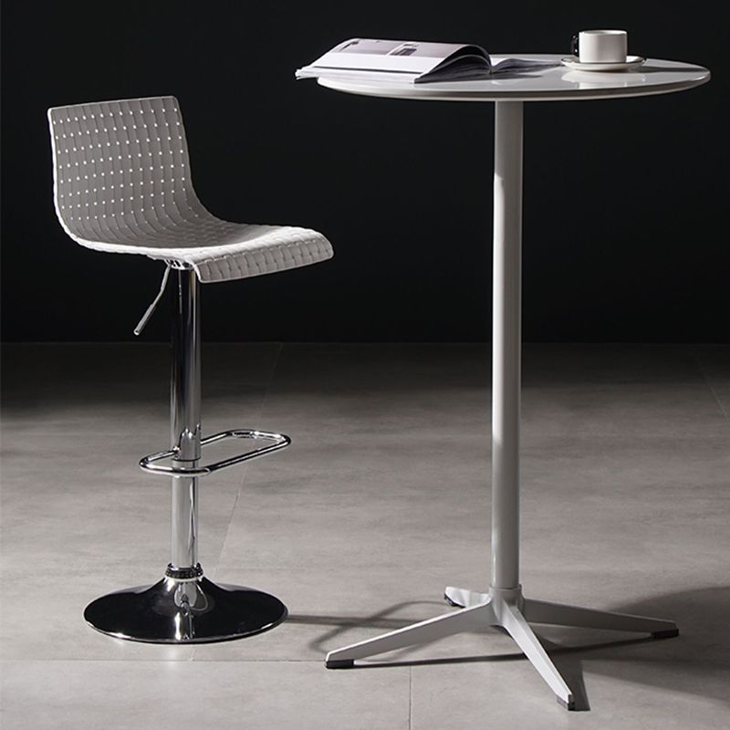 Industrial Style Liftable Bar Stool Plastic Counter Bar Stool with Metal Legs