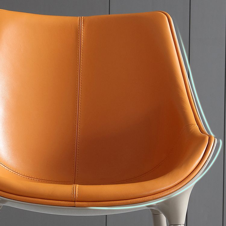 Sillas auxiliares de comedor estilo moderno Silla auxiliar con brazo de cocina y patas de metal (juego de 2)