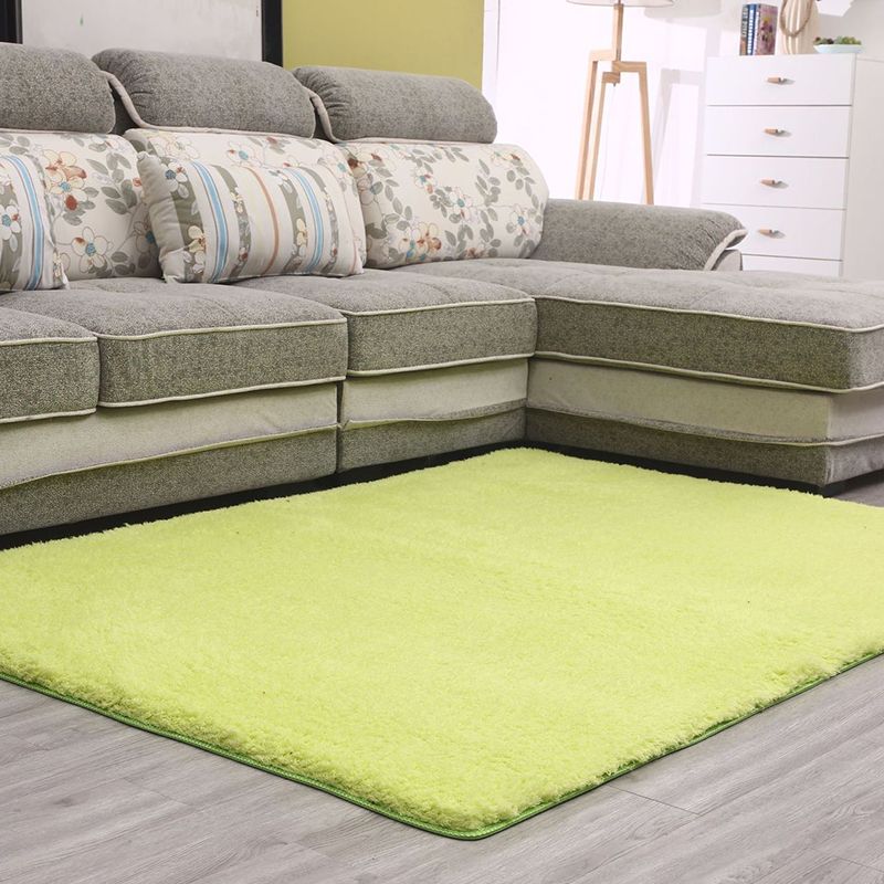 Simple Living Room Rug Multi-Color Solid Color Area Carpet Lamb Wool Non-Slip Easy Care Indoor Rug