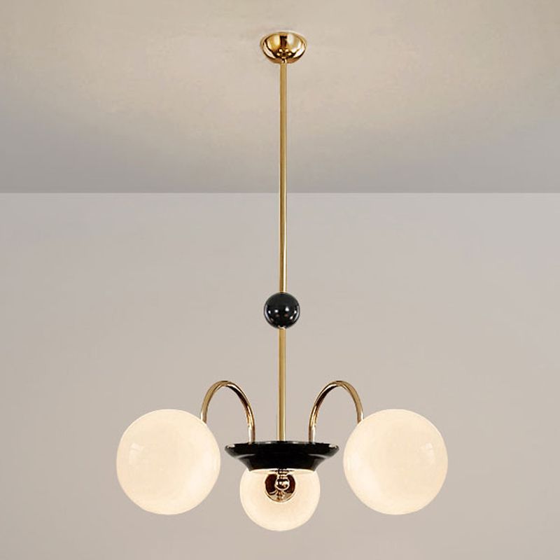 Contemporary Style Spherical Shape Chandelier Lights Glass Chandelier Lighting in Silver