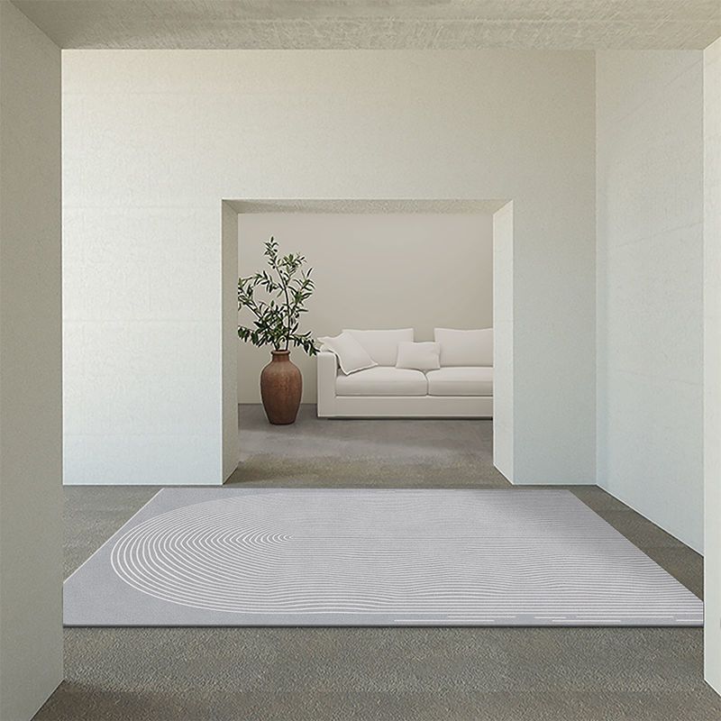 Area Rug Creative Minimalist Carpet Polyester Anti-Slip Backing Rug for Living Room