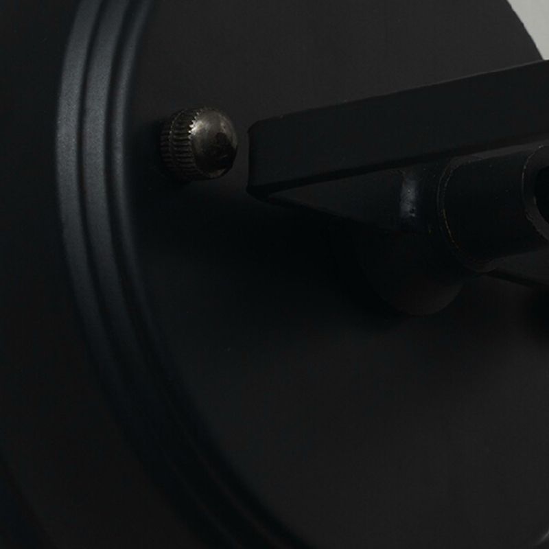 1 Light Flared Wall Mounted Light Fixture Industrial Style Metal Wall Sconce Lights in Black