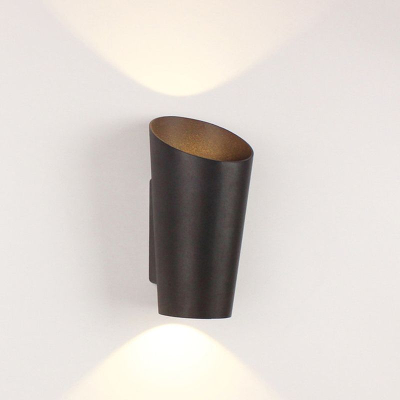 Modern Style Cylinder Shade Wall Lamp Metal 2 Light Sconces for Outdoor