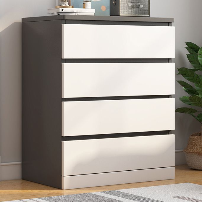 Modern Style White Storage Chest Vertical Wooden Chest with 3 / 4 / 5 / 6 Drawers