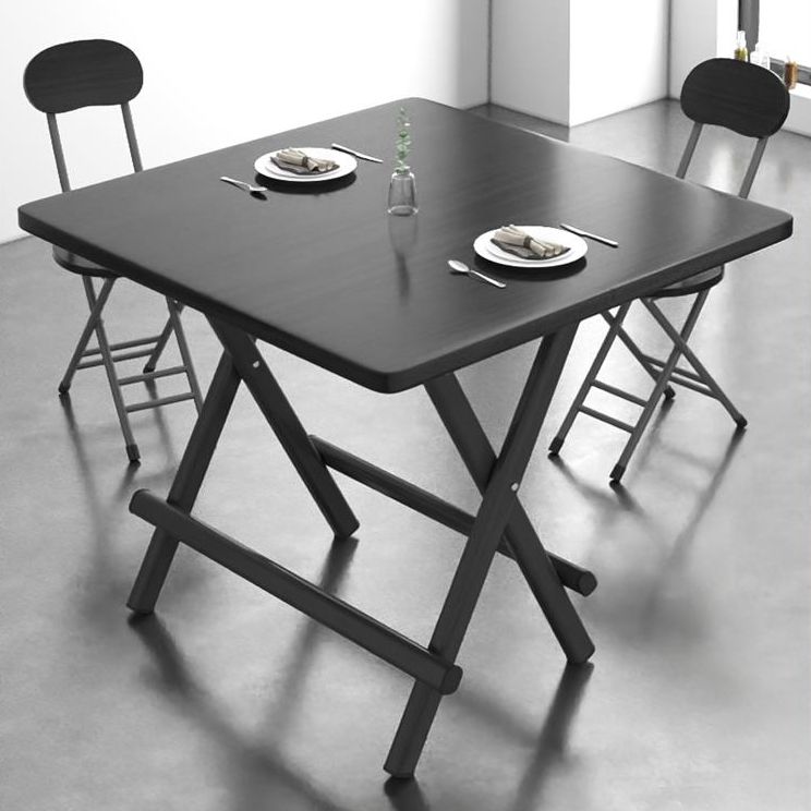 Contemporary Style Traditional Height Dining Set with Folding Table and Chairs