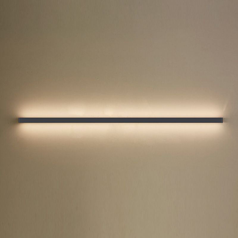 Linearer Schatten Metall Wandleuchte moderne Stil 1 Lichtwandhalterung Beleuchtung in Schwarz