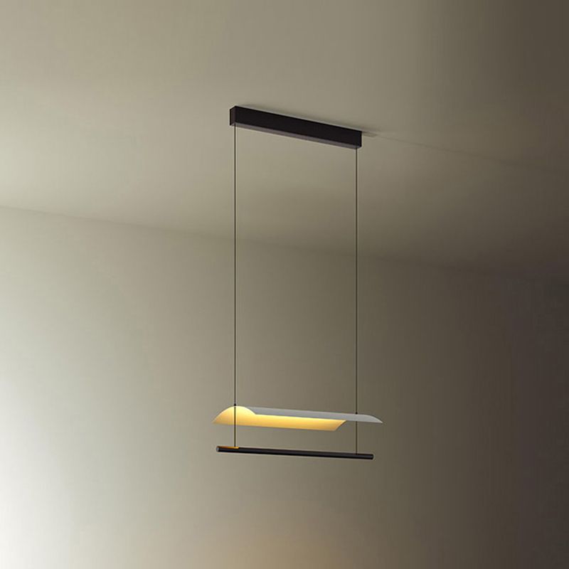 Moderne Geometry Island Leuchte weiße LED -Restaurant Hanging Lampe